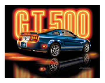 2007-2009 GT500 Vista Blue with Silver Stripes